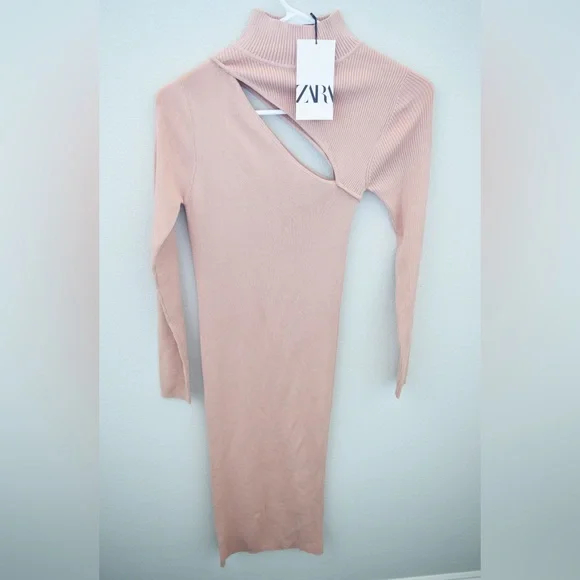 zara dusty pink dress BOW DRESS - Dusty pink